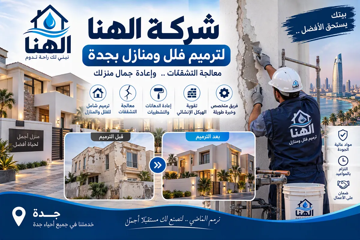 ترميم الفلل والمنازل بجدة